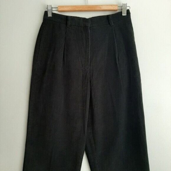 EDDIE BAUER Hi-rise Corduroy Straight Leg Pants Black Sz 6 - Picture 3 of 9